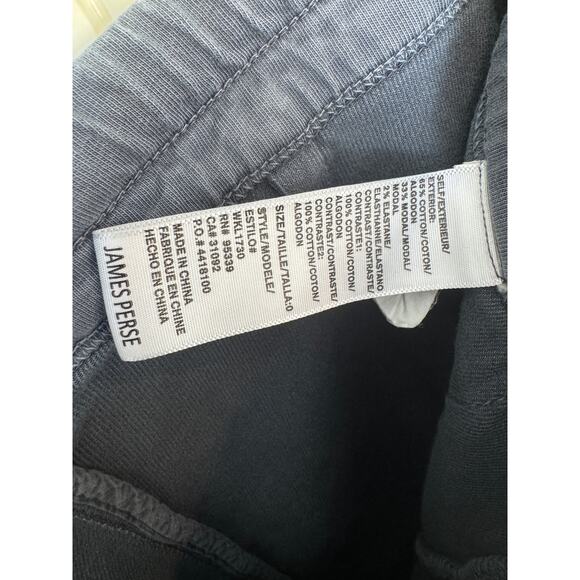 JAMES PERSE Los Angeles Soft Drape Pant Carbon Pigment Gray Size 0 Athleisure - Picture 8 of 9